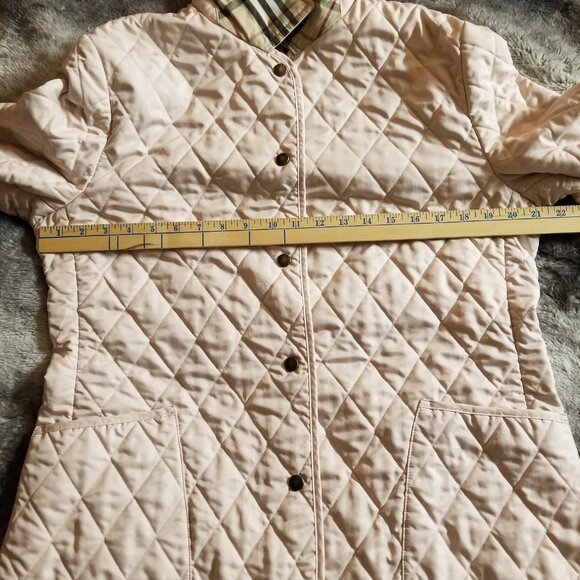 Burberry London Quilted Pink Nova Check Plaid-Lined Jacket - Picture 4 of 6